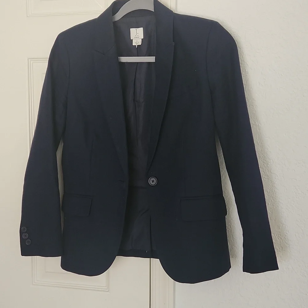 J By J. CREW 100% Cotton Single Button Blazer Sz 0